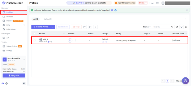 start use proxies with nstbrowser