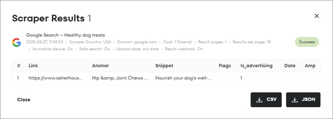 scraper results google search