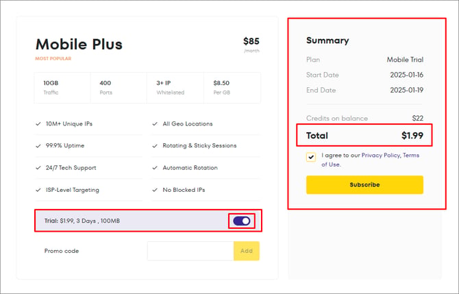 purchase a trial