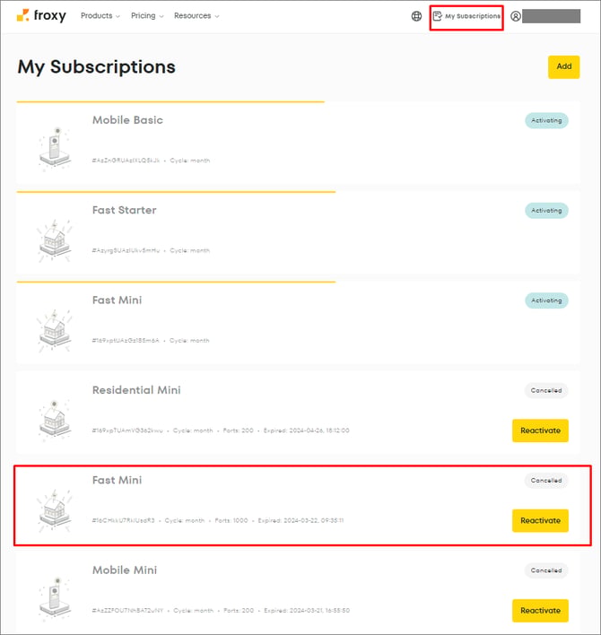 configure subscription